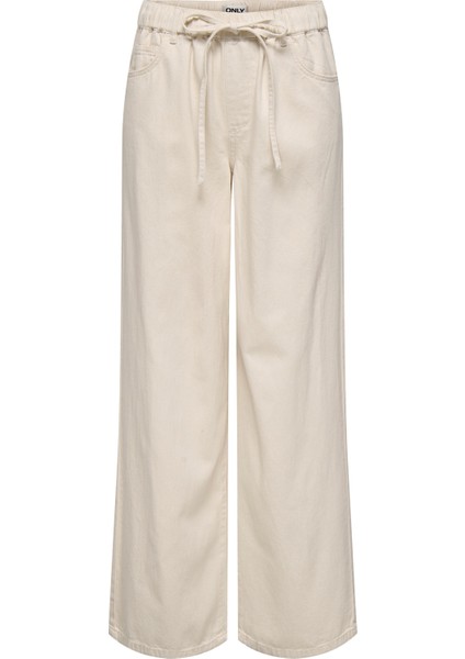 Onlsılla Mw Pull-Up Wıde Pant Pnt Kadın Bej Denim Pantolon - 15344674