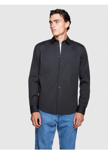 Slim Fit Esnek Koton Gömlek Erkek Renkli Gömlek - 323A5CNX5QL19
