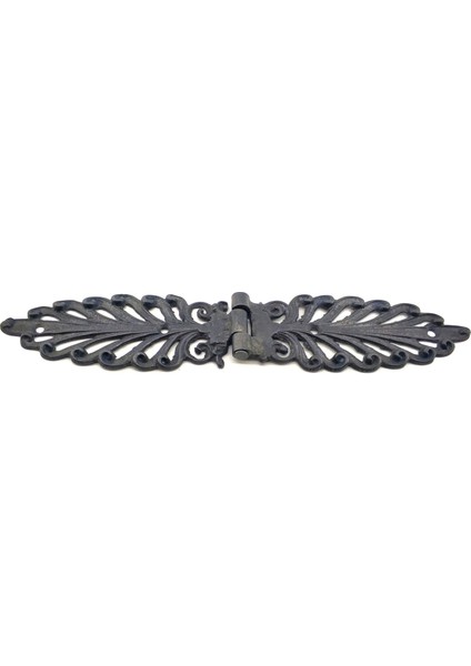 Antika Tarz Dekoratif Pirinç Yaprak Desenli Menteşe - 55 x 265 Mm, Oksit