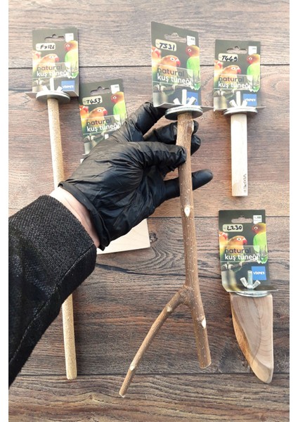 Venty 5 Adet Papağan Tüneği Seti - Kumlu Zımpara Tünek - Stant Tünek - Dal Tünek | Muhabbet, Sevda, Forpus, Cennet - M450 modelleri