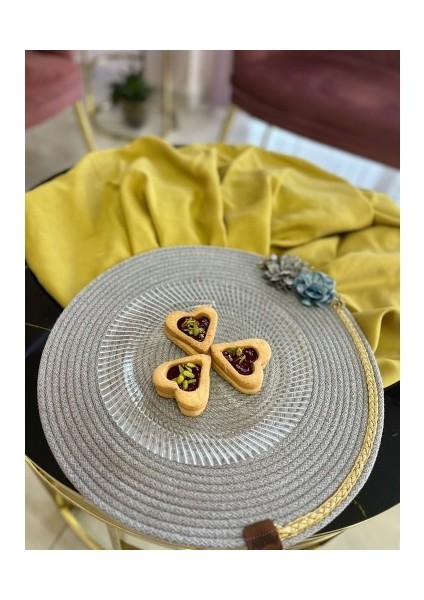 Büro Ev Ofis Sofra Keyfi İçin 39 cm Çiçekli Jüt Örme Amerikan Servis Altlığı Supla fiyatları