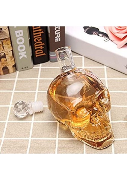 Büro Ev Ofis Içecek Keyfi Için 350ML Kuru Kafa Stil Tıpalı Servis Ikram Şişesi