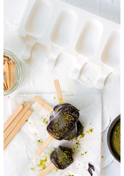 Büro Ev Ofis Buzdolabı İçin 20çubuk 4 Parça Mini Silikon Meybuz Dondurma Kalıp Seti fiyatları