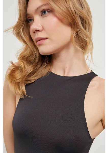 Bisiklet Yaka Kolsuz Bodysuit fiyatları