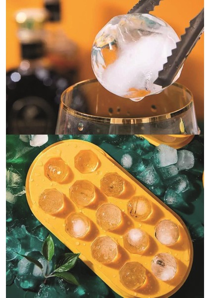 Büro Ev Ofis Buzdolabı İçin 13BÖLME Yuvarlak Buz Kalıbı Kristal Küre Buzluk