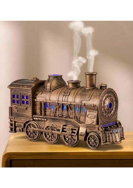 Tren Şeklinde Buharlı Oda Hava Nemlendirici Işık Buhar Makinesi Kumandalı
