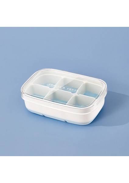 Büro Ev Ofis Buzdolabı İçin 6bölme Silikon Yapİşmaz Tabanlı Kapaklı Buz Kalıbı