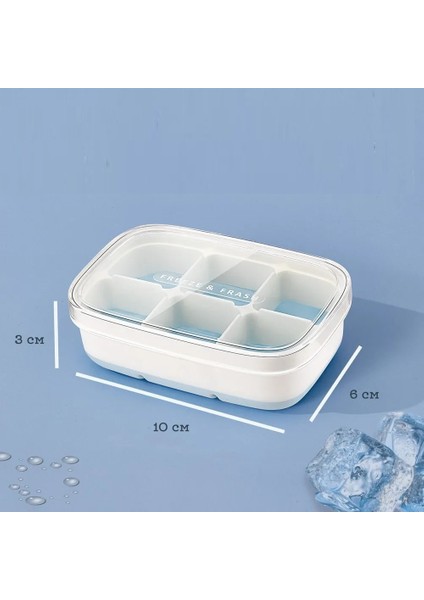 Büro Ev Ofis Buzdolabı İçin 6bölme Silikon Yapİşmaz Tabanlı Kapaklı Buz Kalıbı fırsatları