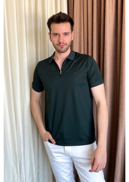 Erkek Fermuarlı Polo Yaka Tşhırt 4168