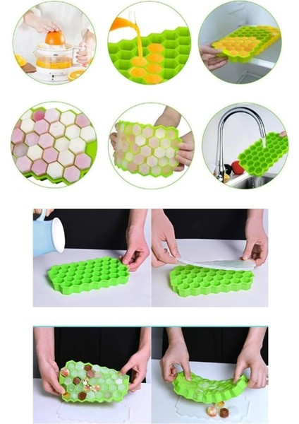 Büro Ev Ofis Buzdolabı İçin 37BÖLME Silikon Buzluk Petek Tipi Buz Kalıbı modelleri