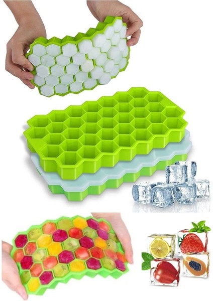 Büro Ev Ofis Buzdolabı İçin 37BÖLME Silikon Buzluk Petek Tipi Buz Kalıbı fırsatları