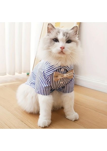 Kedi ve Köpek Için Papyonlu ve Çizgili Gömlek fiyatları