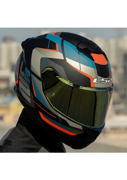 Stream 2 Road Mat Siyah-Gri Kapalı Motosiklet Kaskı Gold Camlı indirimleri