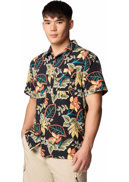 Tech Trail Utility Printed Woven Erkek Kısa Kollu Gömlek
