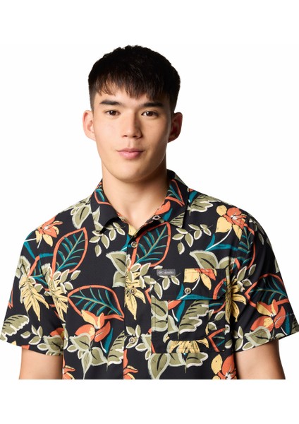 Tech Trail Utility Printed Woven Erkek Kısa Kollu Gömlek fiyatları