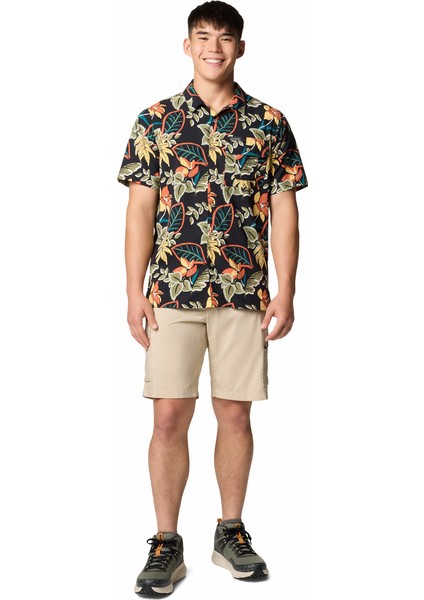 Tech Trail Utility Printed Woven Erkek Kısa Kollu Gömlek indirimleri