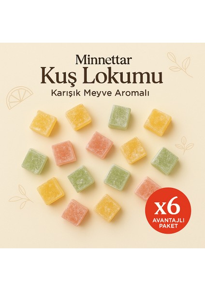 Minnettar Kuş Lokumu 180 gr ( 6 Adet )