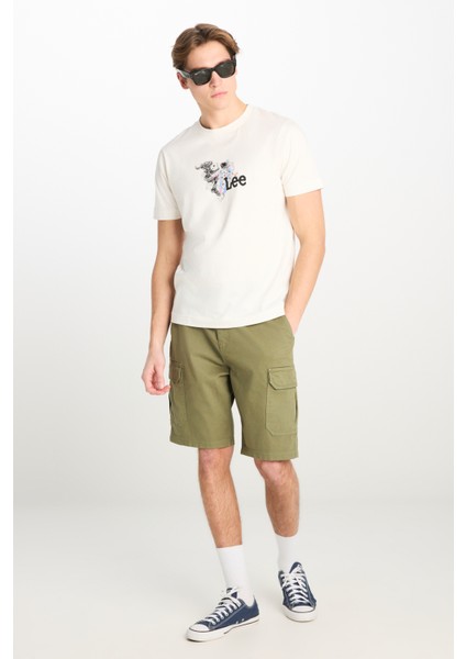 Regular Fit Normal Kesim Normal Bel Haki Şort