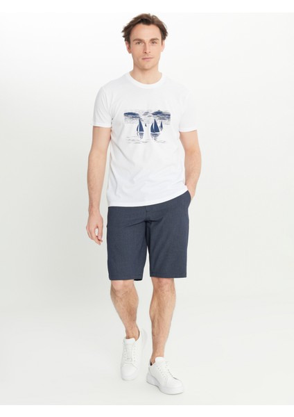 Bisiklet Yaka Baskılı Beyaz Erkek T-Shirt ACE091252393_BYZ fiyatları