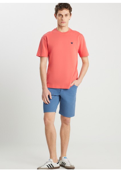 Bisiklet Yaka Kiremit Erkek T-Shirt MW7NM20387733L Relaxed Fit Small