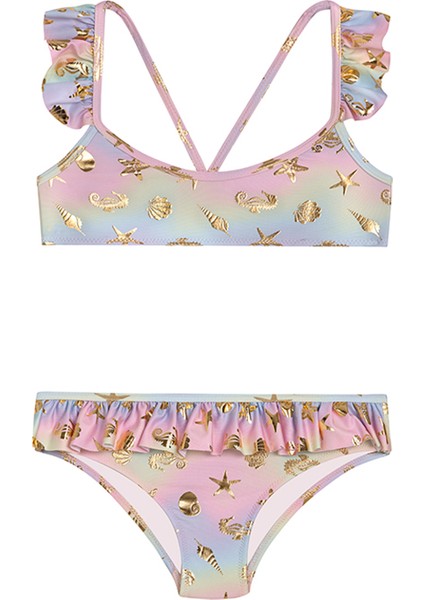 Çok Renkli Kız Çocuk Bikini Takım SB2514000611