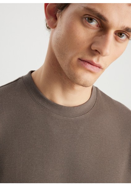 Bisiklet Yaka Haki Erkek T-Shirt W2510718801 Haki T-Shirt fırsatları