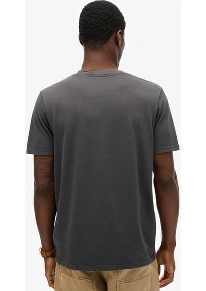 Bisiklet Yaka Gri Erkek T-Shirt M1012218A-04A_WORKWEAR Embossed Rel modelleri