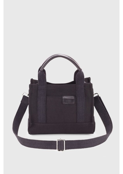 Kadın Siyah Kanvas Tote Bag 232