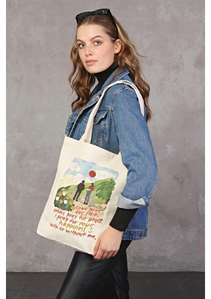 Kanvas I Pray For Your Bez Çanta C0540