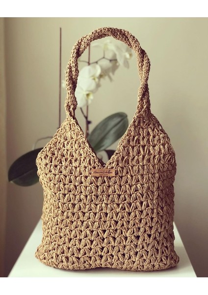 Hasır Orta Boy Şık Ve Kullanışlı Çanta El Örgüsü fiyatları