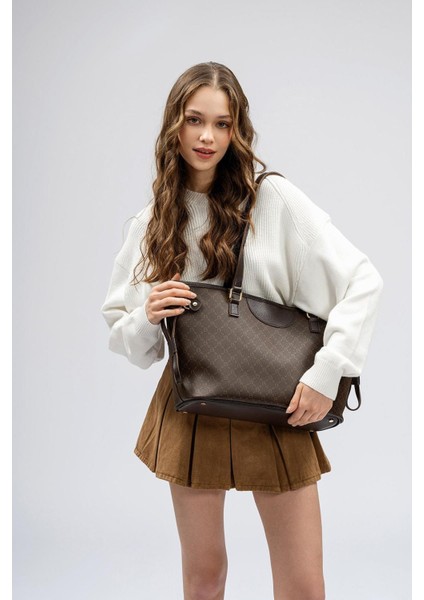 Desenli Kadın Tote El Ve Omuz Çantası