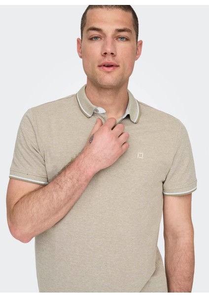 Düz Açık Kahve Erkek Polo T-Shirt Onsfletcher Lıfe Slım Ss Polo Noos fiyatları