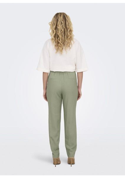 Orta Bel Normal Yeşil Kadın Pantolon Onlcaro-Poptrash Easy Lınen Bl cc P fiyatları