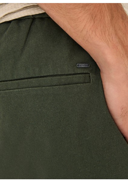 Normal Bel Normal Koyu Yeşil Erkek Chino Pantolon Onslınus Crop 0007 Cot Lın Pnt Noos fırsatları