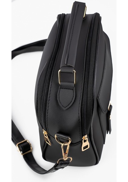 Kadın Siyah Lacost Deri 3 Bölmeli Ayarlanabilir Askılı El Ve Omuz Çantası indirimleri