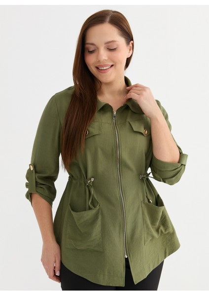 Normal Haki Kadın Ceket 25YSL1453-BB fiyatları
