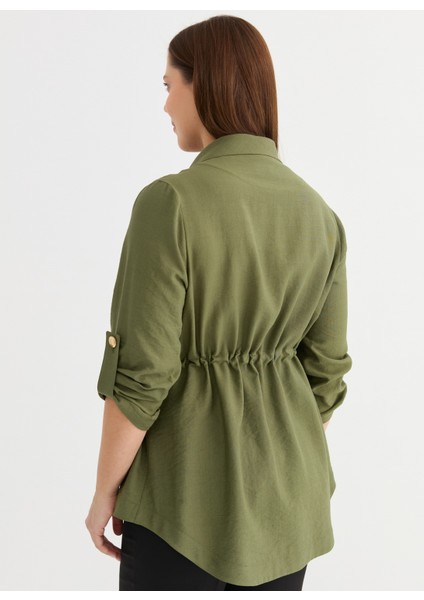 Normal Haki Kadın Ceket 25YSL1453-BB