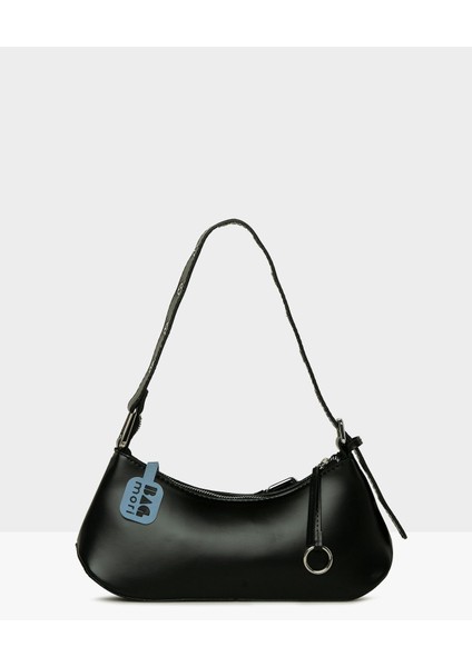 Siyah Kadın Kemer Aksesuarlı Askı Detaylı Baget Çanta M000008449 modelleri