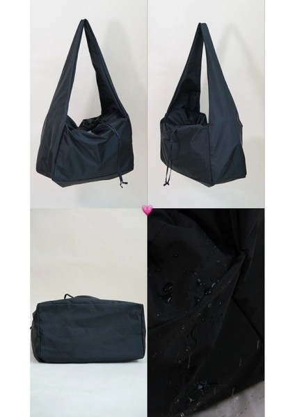 Su Geçirmez Tote Bag / Çapraz Kullanıma Uygun Siyah Kadın Omuz Çantası (50*30) fiyatları