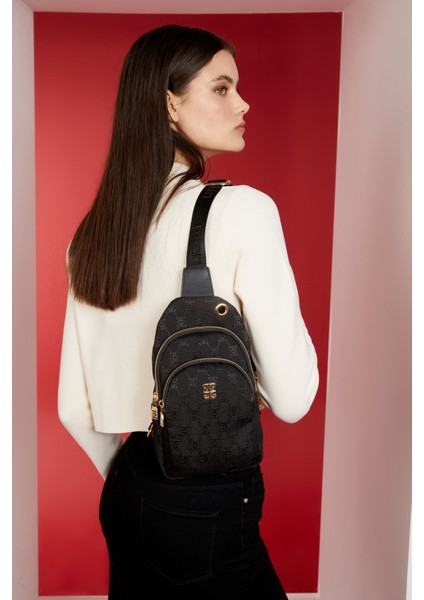 Siyah Kadın Omuz Çantası 05PO22Y1630