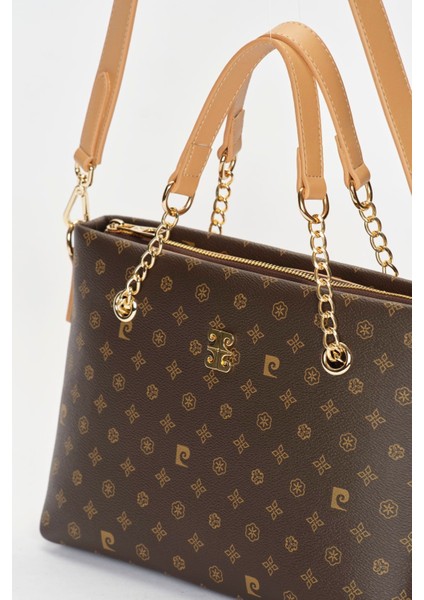 Kahve Monogram Kadın Omuz Çantası 05PO22Y1561 fırsatları