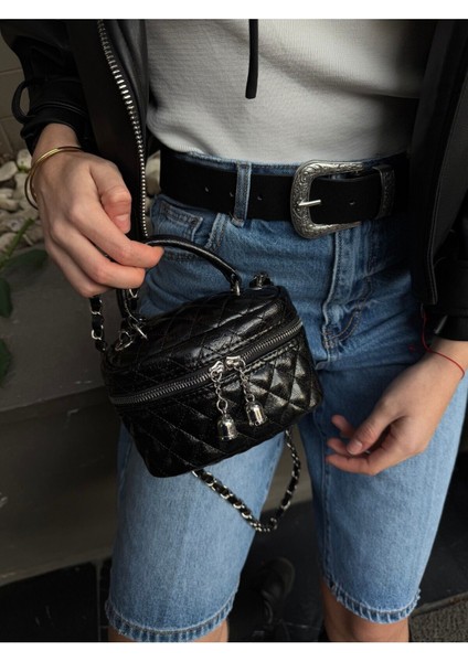 Deri Almira Kadın Çapraz Çanta Siyah fiyatları