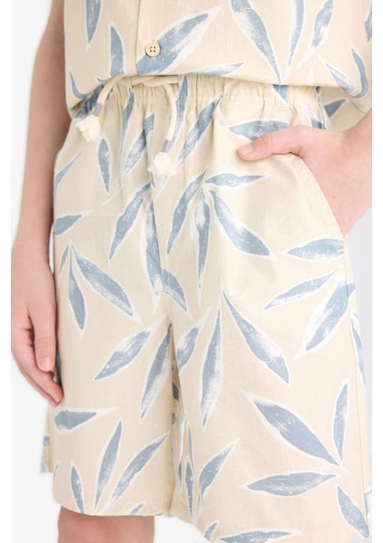Erkek Çocuk Floral Paraşüt Şort E5824A825HS