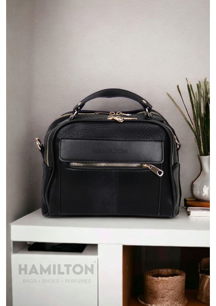 Orijinal Kadın Çapraz Ve Elde Ayarlanabilir Askılı Deri Dokulu Üç Gözlü Büyük Şık Omuz Ve El Çanta fiyatları