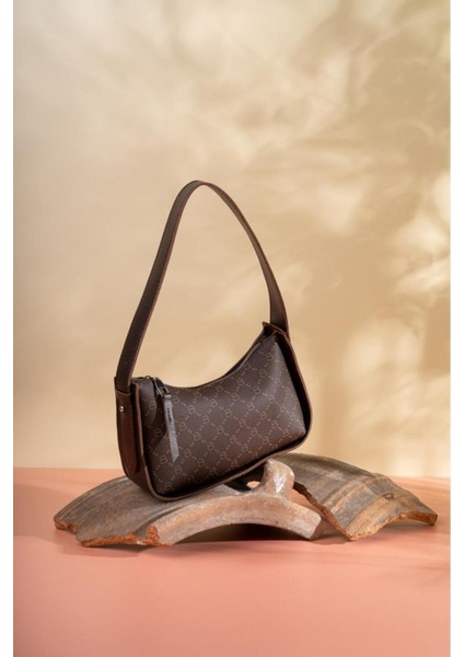 Desenli Baget Kadın El Ve Omuz Çantası