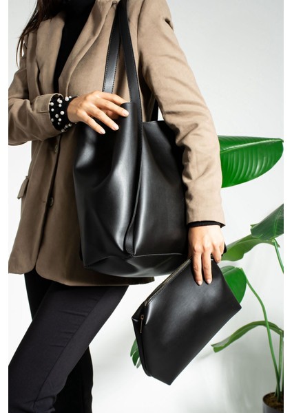 Londra Model Büyük Boy Yavrulu El Kol Ve Omuz Çantası