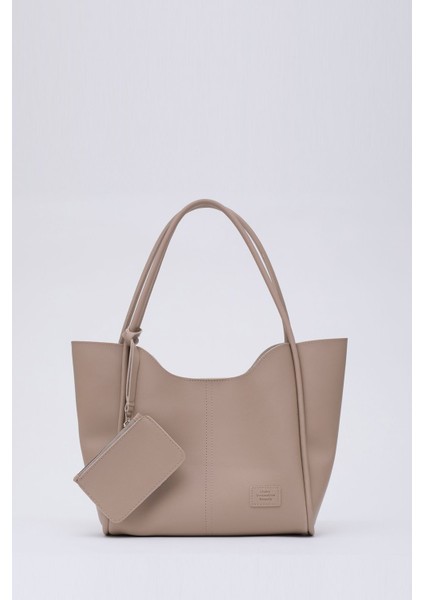 Vizon Shk108 Çıtçıtlı Deri Cüzdanlı Makyaj Çantalı Kadın El Ve Omuz Çantası U:25 E:38 G:15 Cm