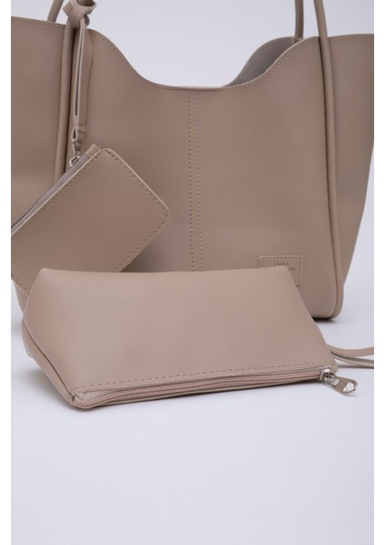 Vizon Shk108 Çıtçıtlı Deri Cüzdanlı Makyaj Çantalı Kadın El Ve Omuz Çantası U:25 E:38 G:15 Cm indirimleri