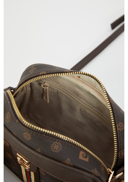 Kahve Monogram Kadın Omuz Çantası 05PO23Y1721 indirimleri