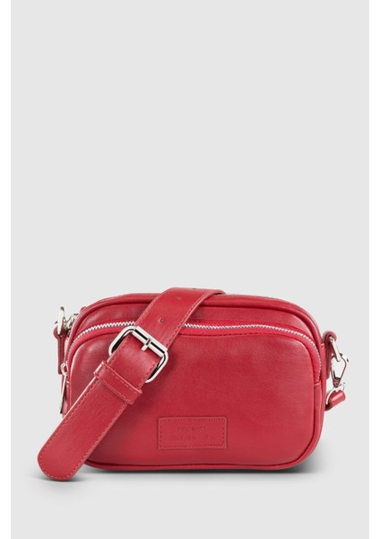 Kadın Kırmızı Çok Cepli Ayarlanabilir Çapraz Askılı Çanta 211